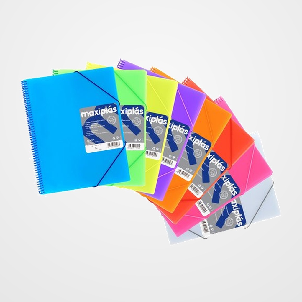 CARPETA FUNDAS (TARIFARIO) GRAFOPLAS ESPIRAL PP RIGIDO MAXIPLAS A4 60 F. TRANSLUCIDO AMARILLO