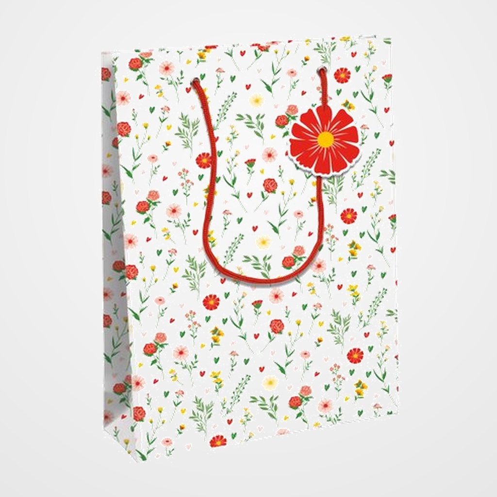 BOLSA de PAPEL CLAIREFONTAINE EXCELLIA DECORADO C/ASAS 33x27x14cm AMOR PACK DE 6