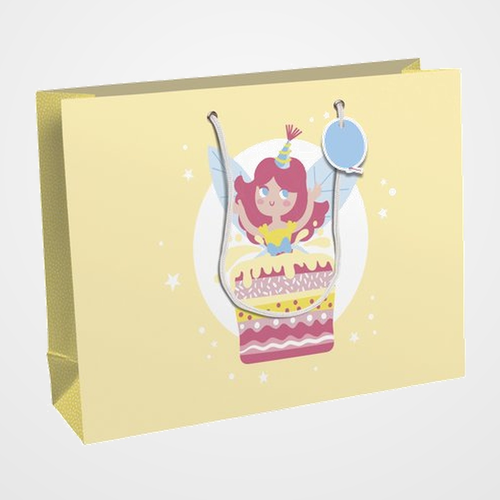 BOLSA de PAPEL CLAIREFONTAINE EXCELLIA SHOPPING 37.3x11.8x27.5cm FAIRY PACK DE 6