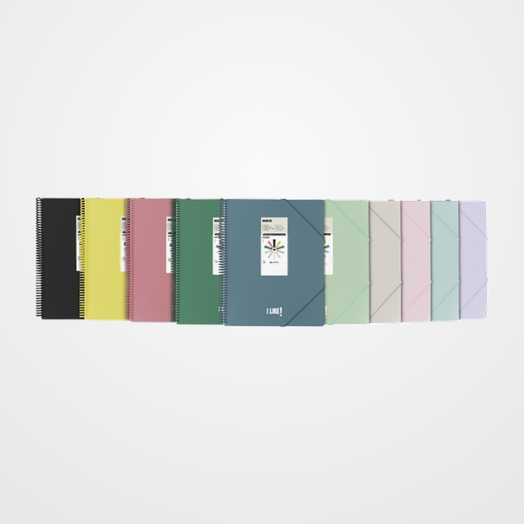 CARPETA FUNDAS (TARIFARIO) GRAFOPLAS ESPIRAL PP RIGIDO MAXIPLAS LIKE 3 A4 20 F. SURTIDO