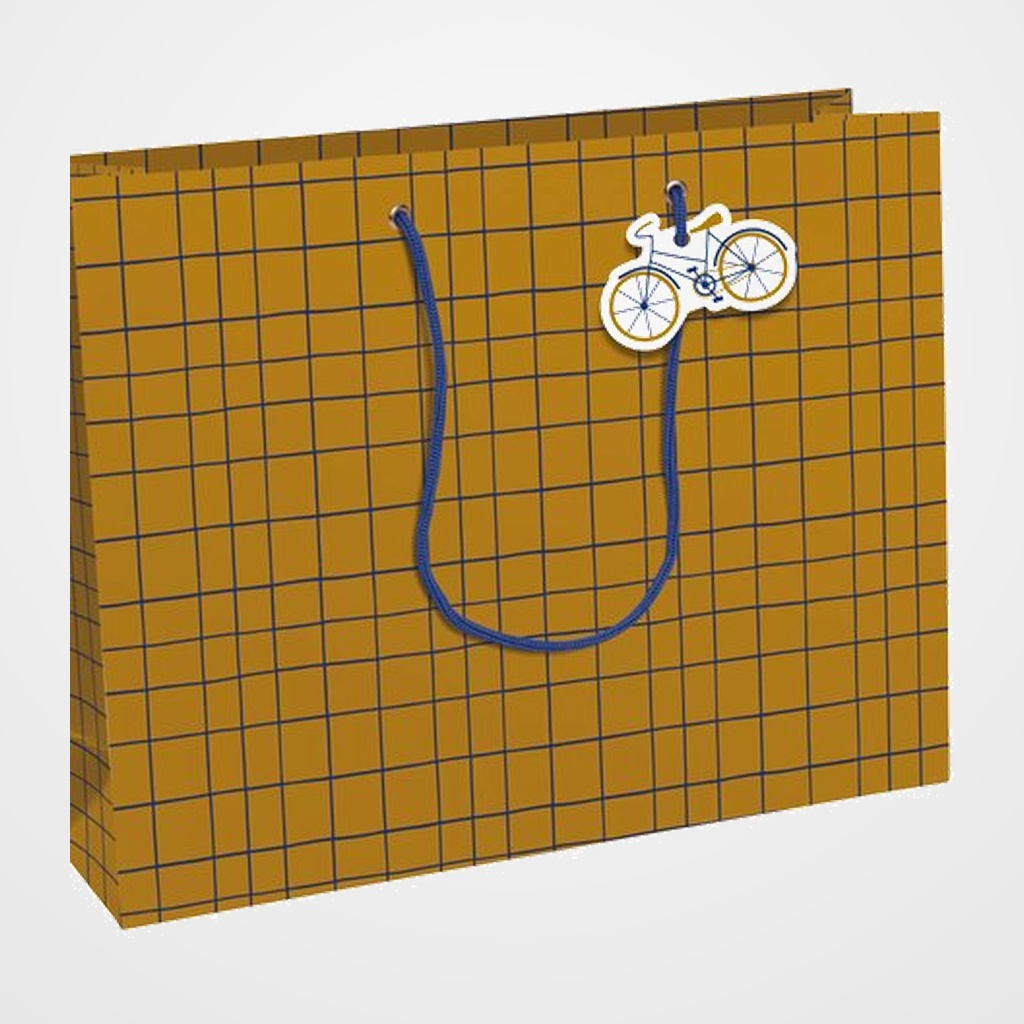 BOLSA de PAPEL CLAIREFONTAINE KRAFT BLANCO SHOPPING 37.3x11.8x27.5cm  BIKE PACK DE 6