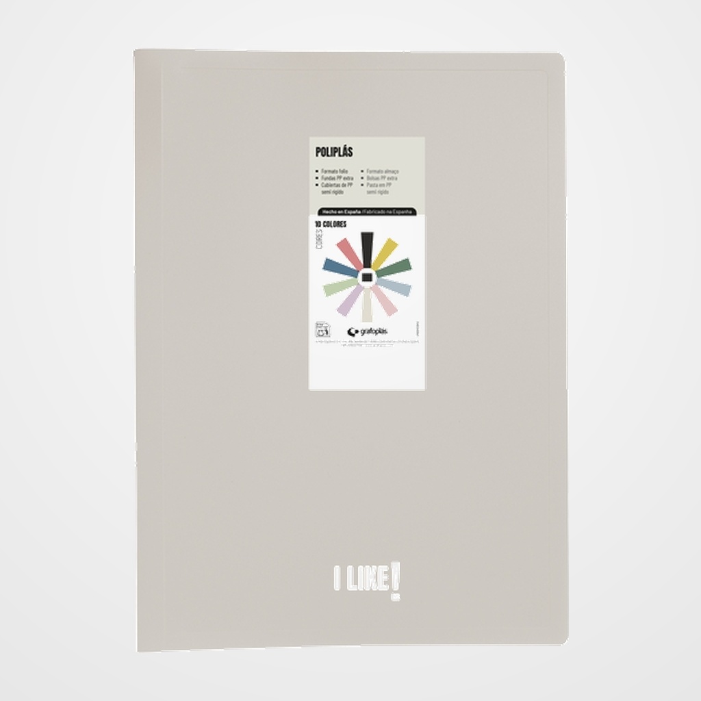 CARPETA FUNDAS (TARIFARIO) GRAFOPLAS PP SEMIRRIGIDO POLIPLAS LIKE 3 OPACO Fº 10 F. ARENA