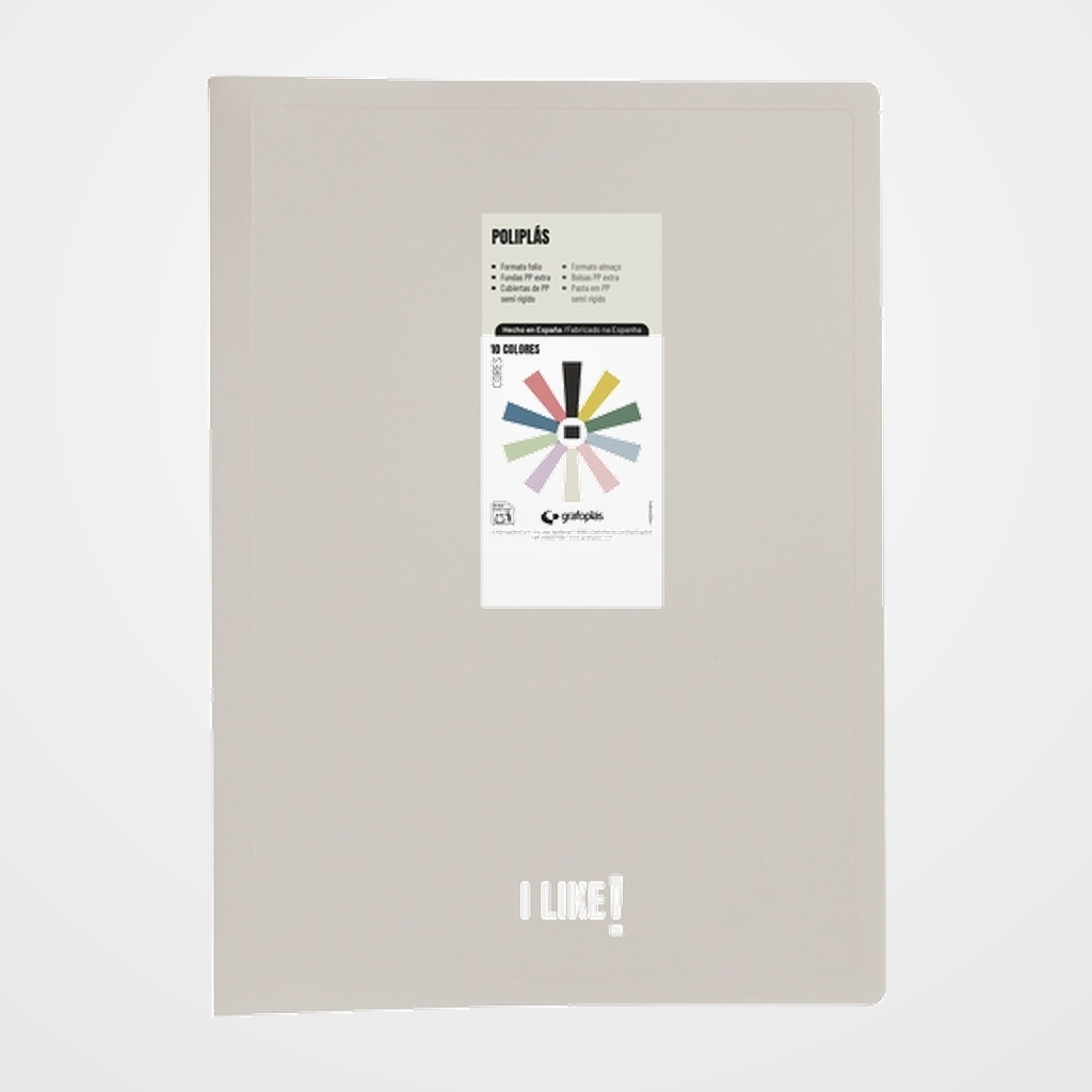 CARPETA FUNDAS (TARIFARIO) GRAFOPLAS PP SEMIRRIGIDO POLIPLAS LIKE 3 OPACO Fº 40 F. ARENA