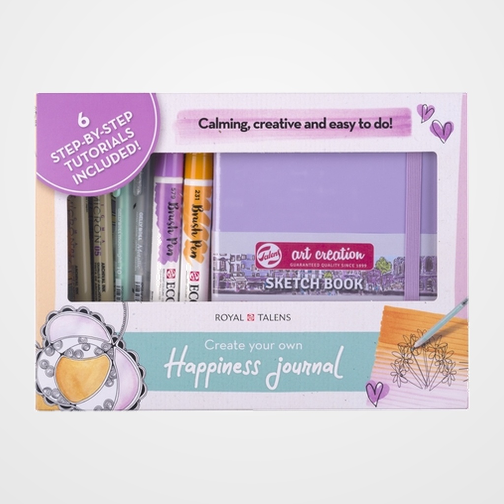 [13501246] ACUARELAS TALENS SET HAPPINESS JOURNAL