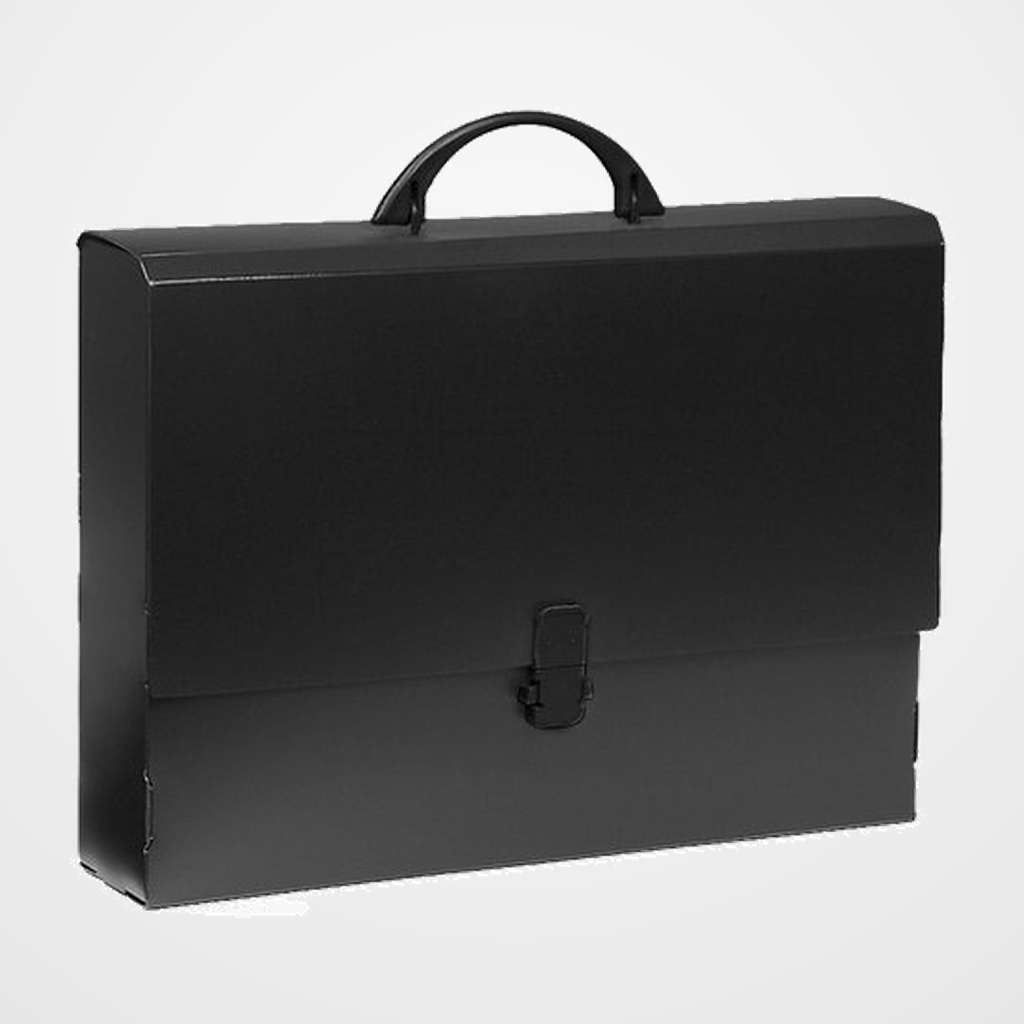 CARTERA MALETIN PP NEGRO ASA ABATIBLE CIERRE DE BROCHE