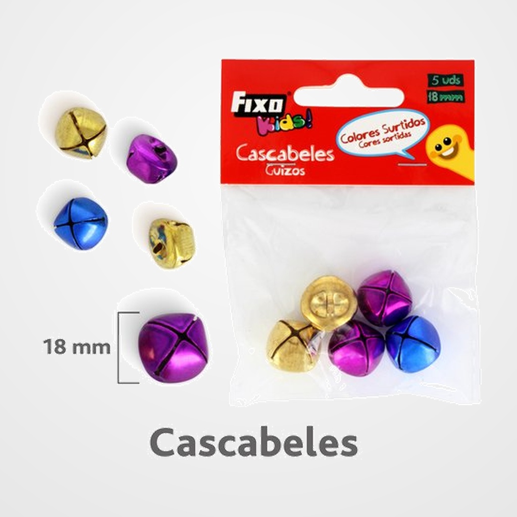 CASCABELES FIXO KIDS SURTIDOS 18mm BOLSA de 5