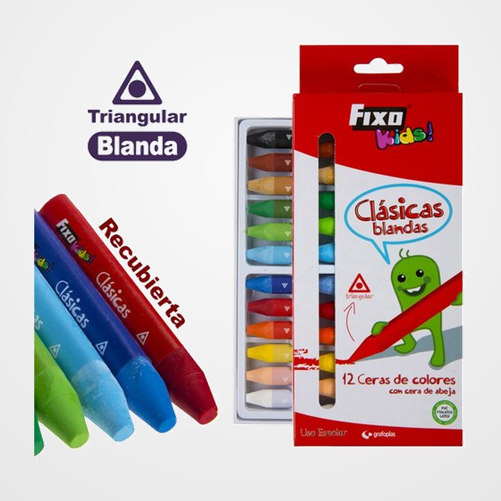 [16001444] CERAS FIXO KIDS BLANDA TRIANGULAR CAJA de 12