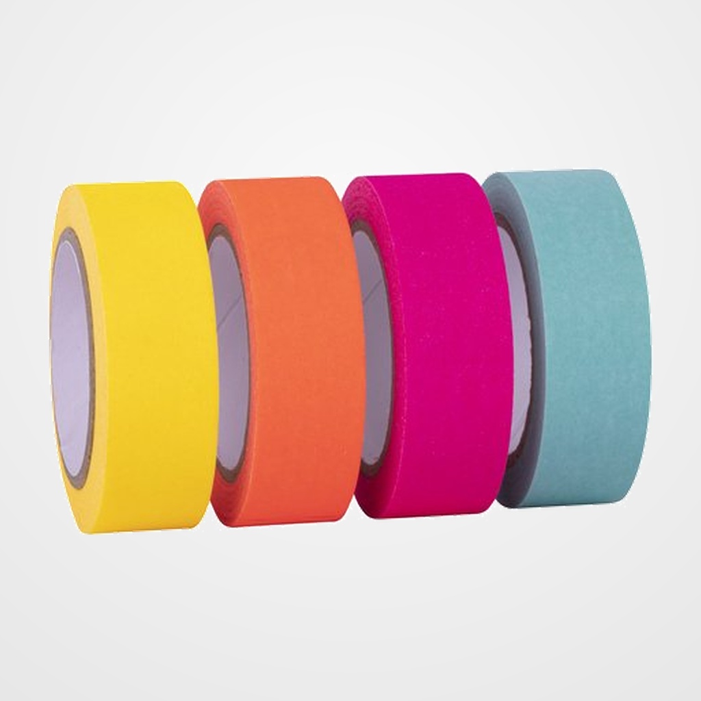 CINTA ADHESIVA APLI DECORADA FLUOR PACK de 4