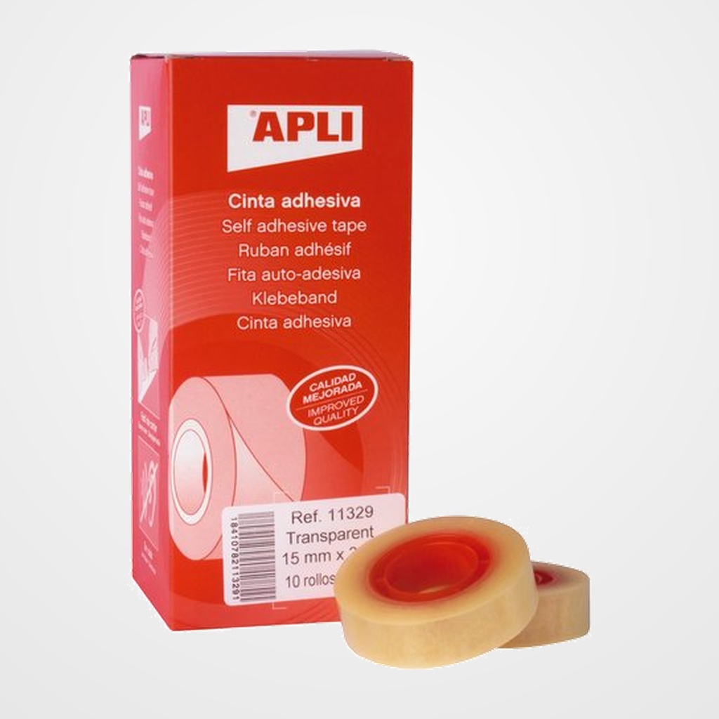 CINTA ADHESIVA APLI TRANSPARENTE rollo 33x15