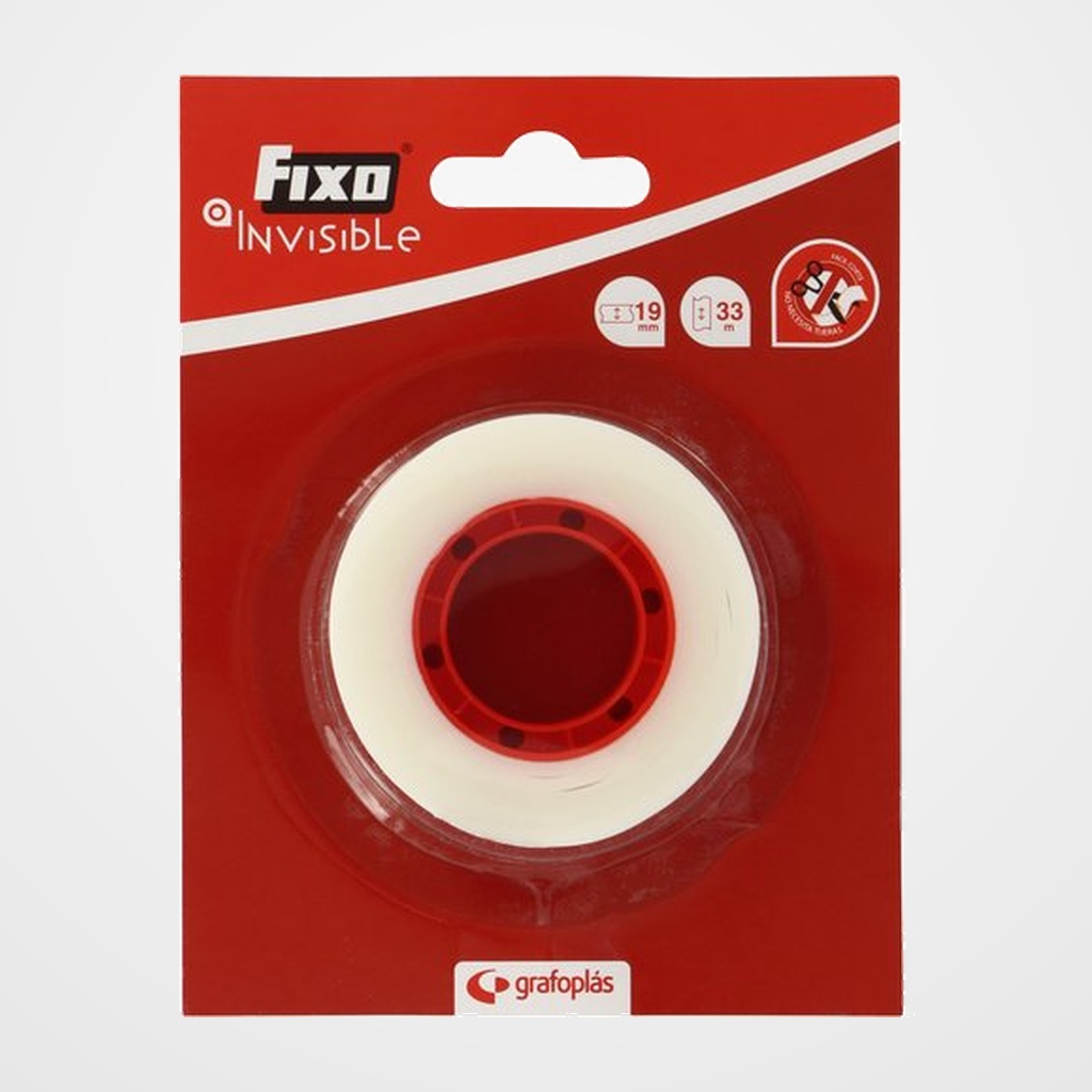 CINTA ADHESIVA FIXO INVISIBLE rollo 33x19 BLISTER
