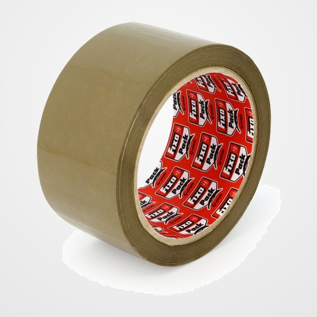 CINTA de EMBALAJE FIXO PACK PP CAUCHO rollo 132x50 MARRON