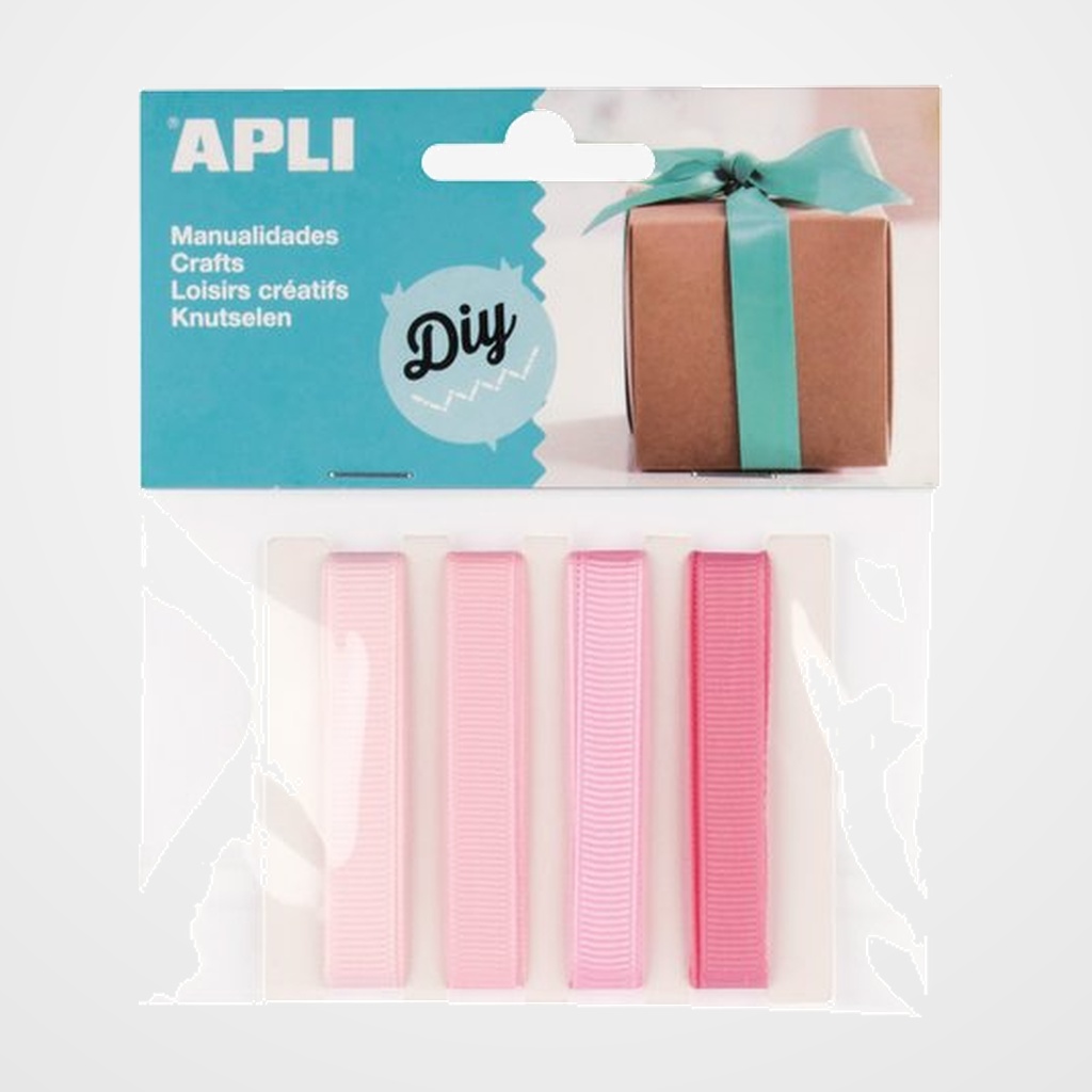 [25301121] CINTA de TELA APLI TONOS ROSA BOLSA de 5