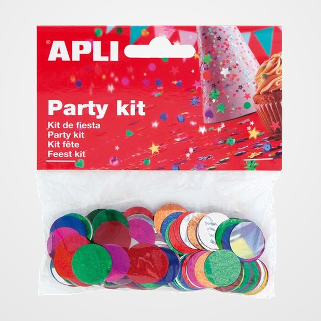 CONFETTI APLI CIRCULOS COLOR 15 mm BOLSA 14 gr