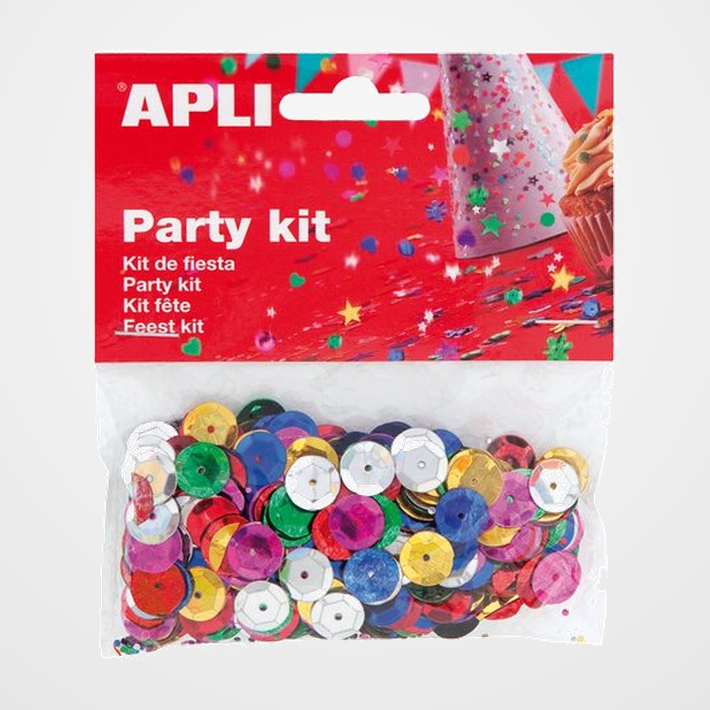 CONFETTI APLI CIRCULOS RELIEVE 11 mm BOLSA 14 gr