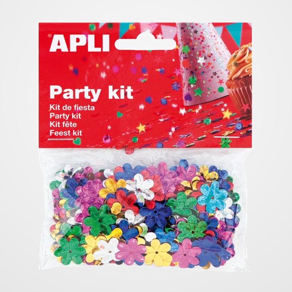 CONFETTI APLI FLORES COLOR 15 mm BOLSA 14 gr