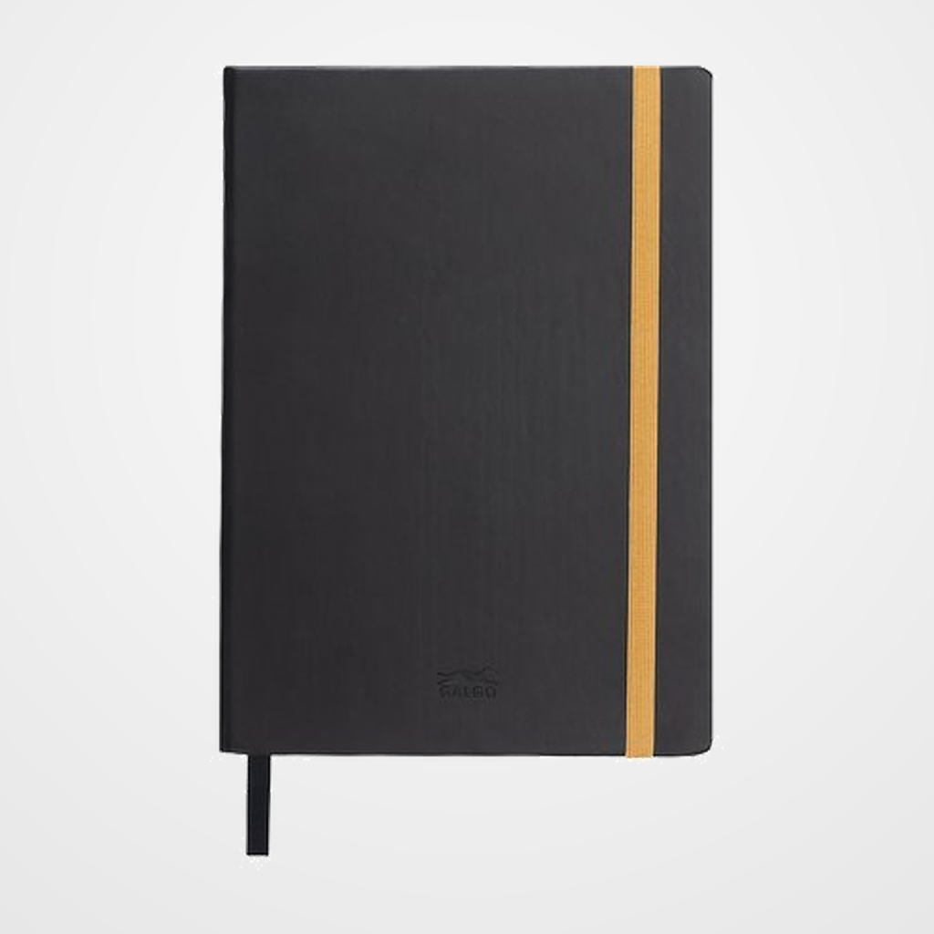 CUADERNO NOTAS GRAFOPLAS GALGO con GOMA A5 80h 100g CUADRICULA 5x5 NEGRO