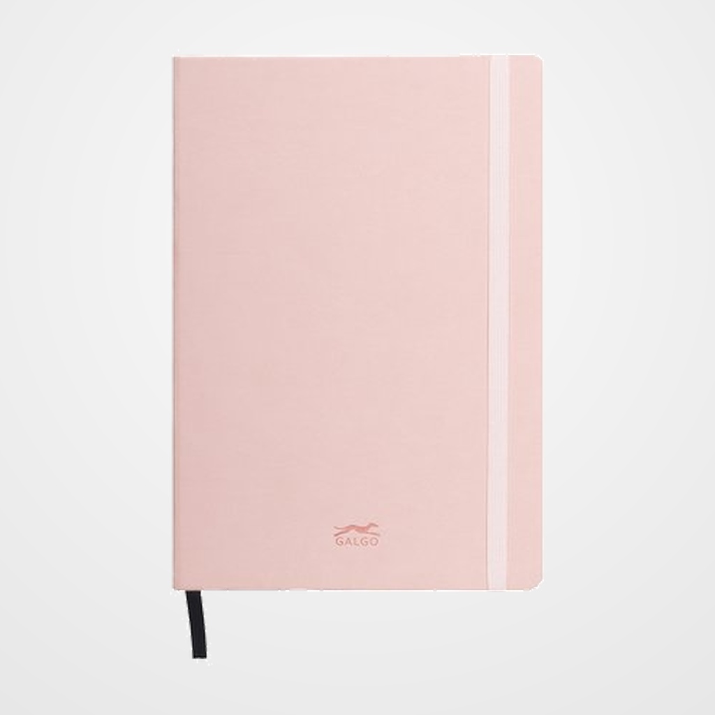 CUADERNO NOTAS GRAFOPLAS GALGO con GOMA A5 80h 100g LISO ROSA