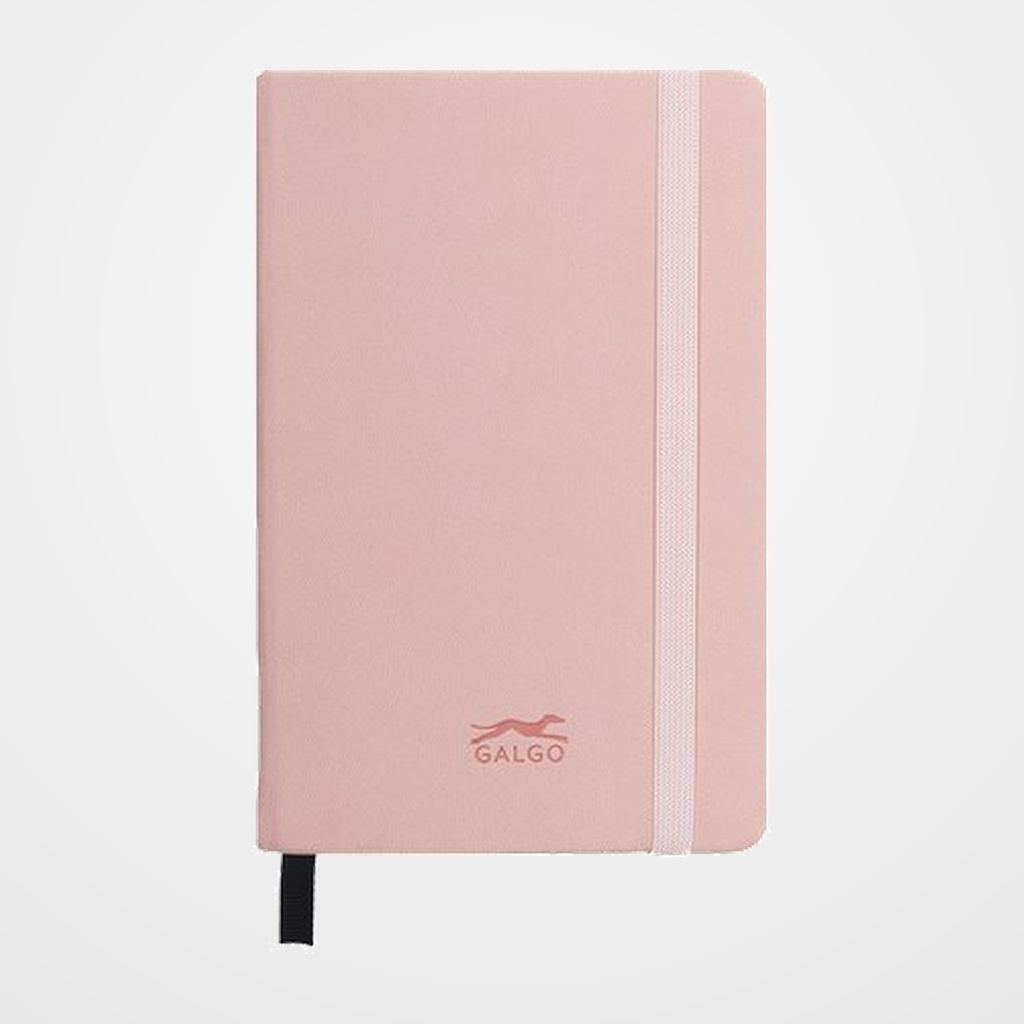 CUADERNO NOTAS GRAFOPLAS GALGO con GOMA A6 80h 100g CUADRICULA 5x5 ROSA