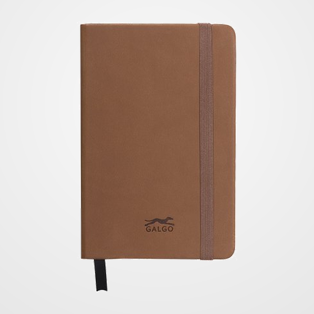 CUADERNO NOTAS GRAFOPLAS GALGO con GOMA A6 80h 100g LISO MARRON