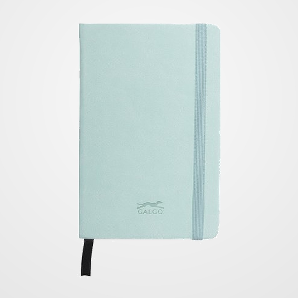 CUADERNO NOTAS GRAFOPLAS GALGO con GOMA A6 80h 100g LISO VERDE CLARO