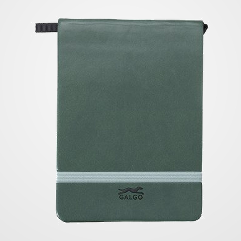 CUADERNO NOTAS GRAFOPLAS GALGO con GOMA 105X148 80h 100g LISO VERDE OSCURO