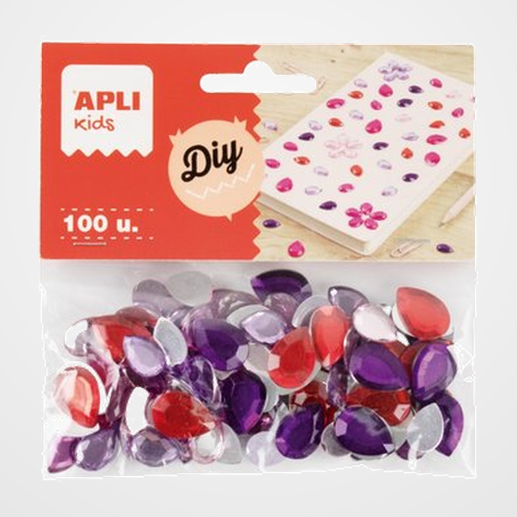 [25202123] DIAMANTES ACRILICOS APLI GOTAS BOLSA de 100