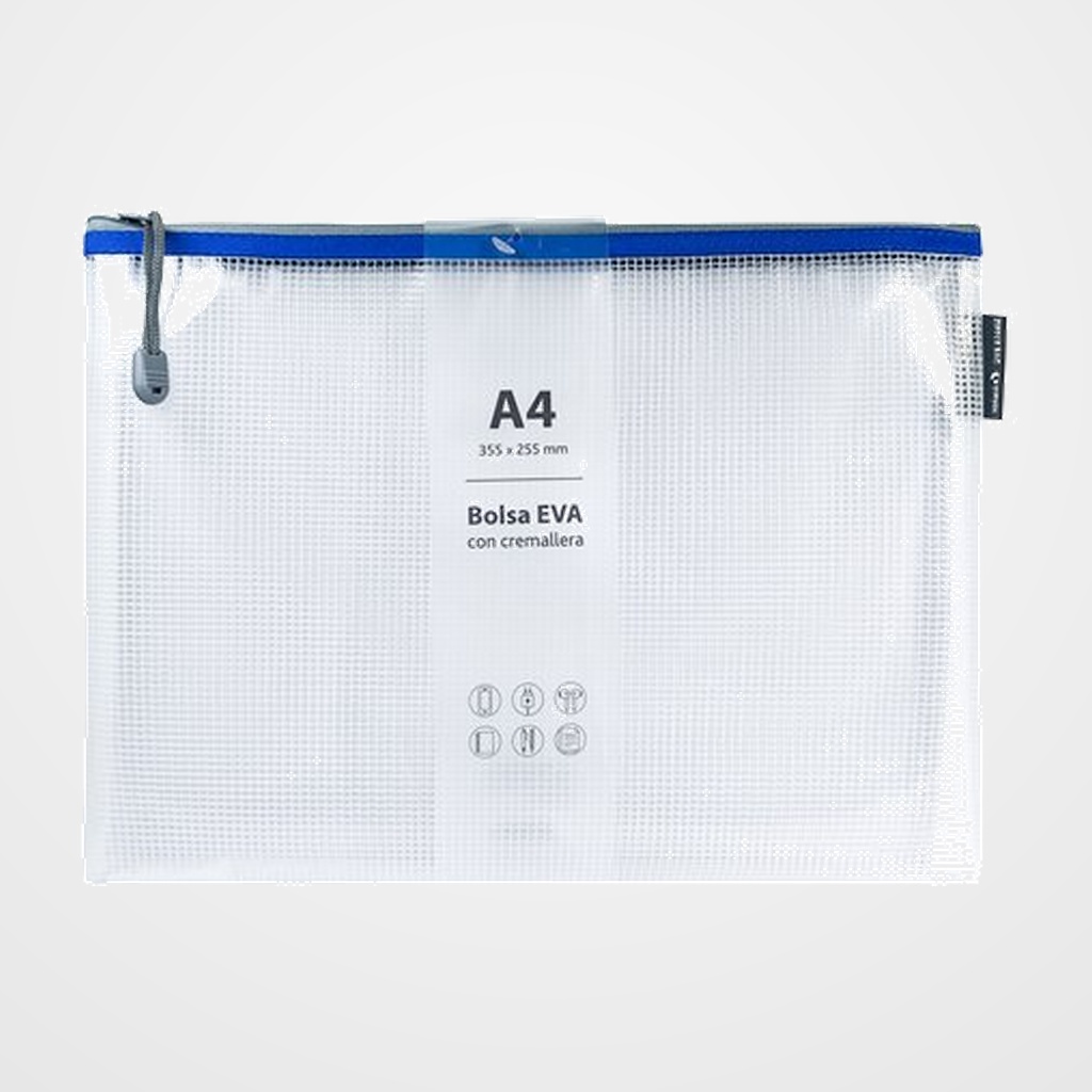 [18002208] DOSIER SOBRE GRAFOPLAS CREMALLERA EVA-BAG A4 AZUL