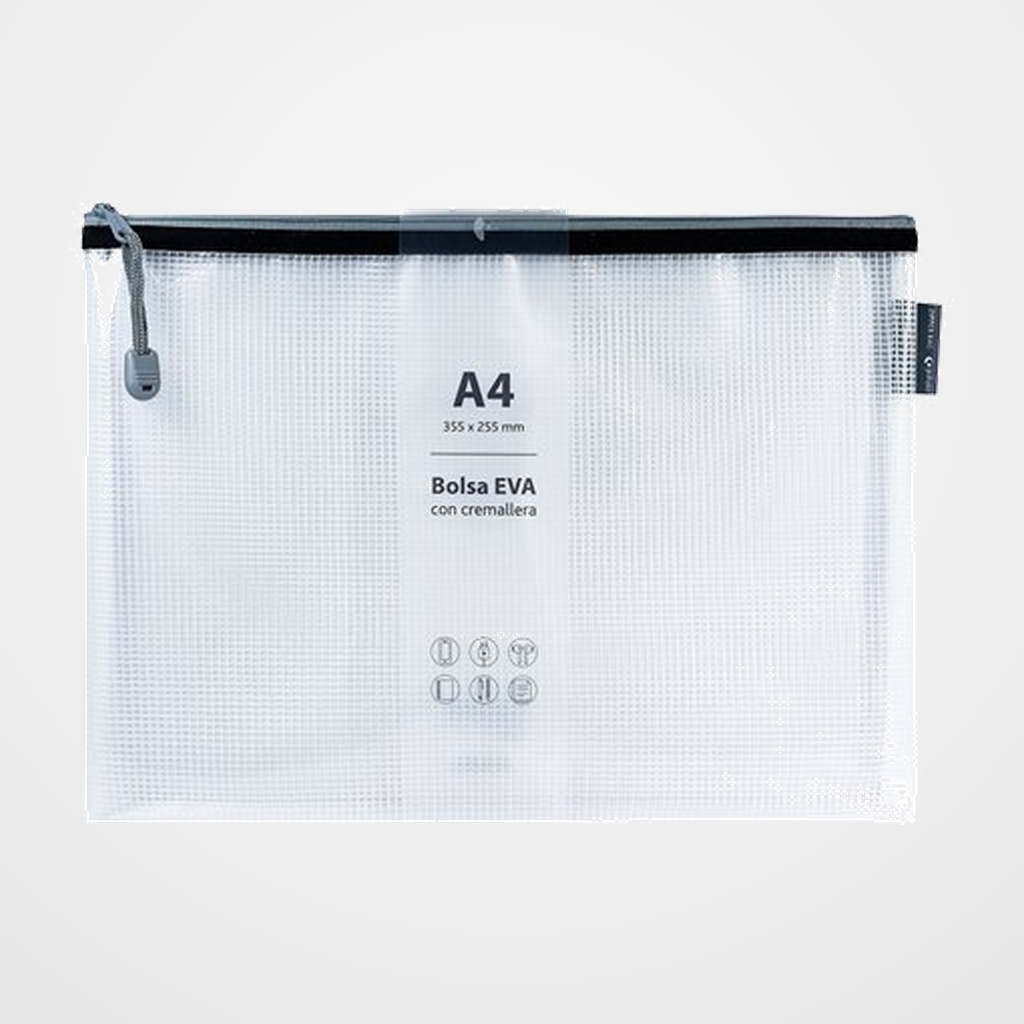 [18002206] DOSIER SOBRE GRAFOPLAS CREMALLERA EVA-BAG A4 NEGRO