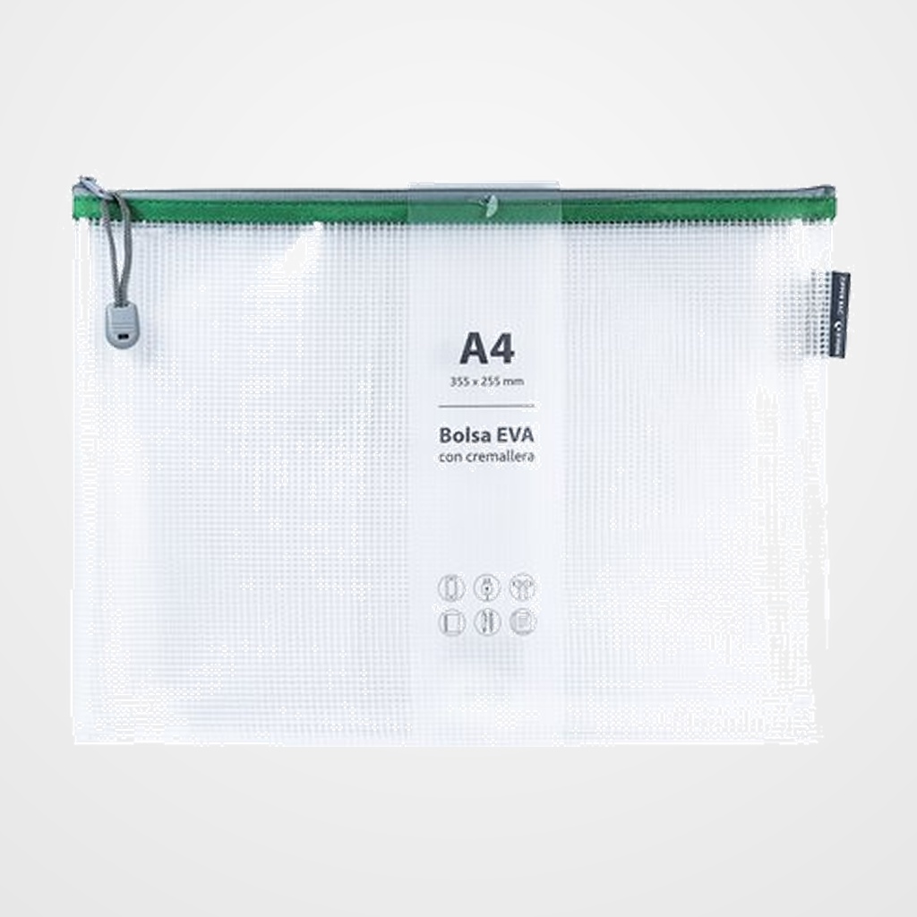 [18002207] DOSIER SOBRE GRAFOPLAS CREMALLERA EVA-BAG A4 VERDE