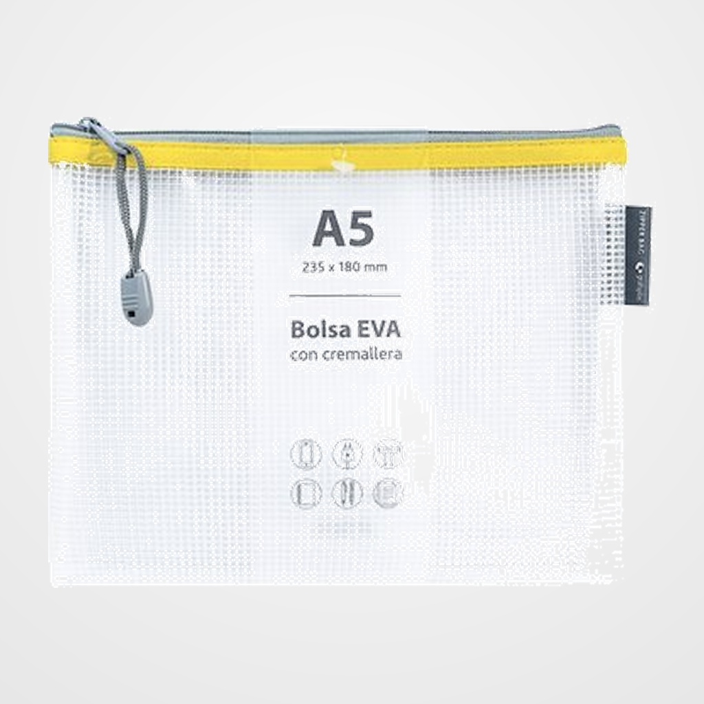 [18002215] DOSIER SOBRE GRAFOPLAS CREMALLERA EVA-BAG A5 AMARILLO