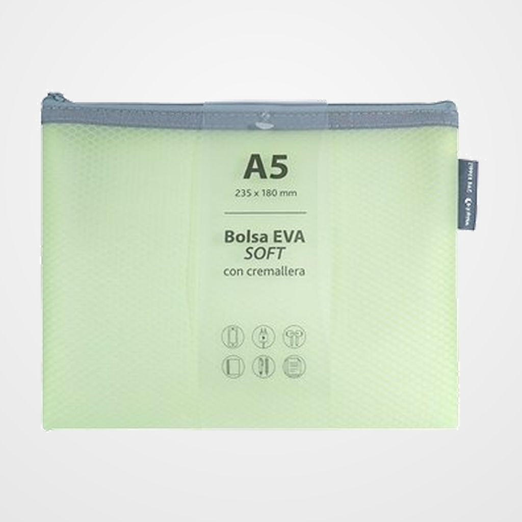 [18002232] DOSIER SOBRE GRAFOPLAS CREMALLERA EVA-BAG A5 MATE MINT SOFT