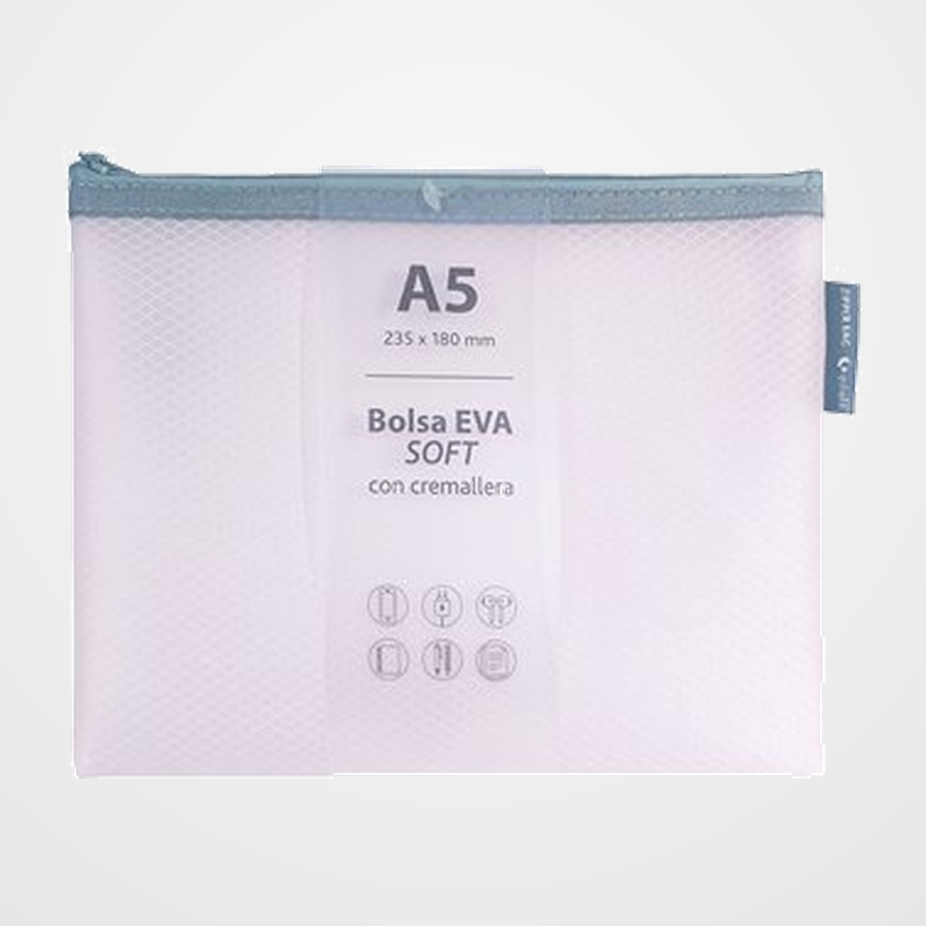 DOSIER SOBRE GRAFOPLAS CREMALLERA EVA-BAG A5 MATE ROSA SOFT