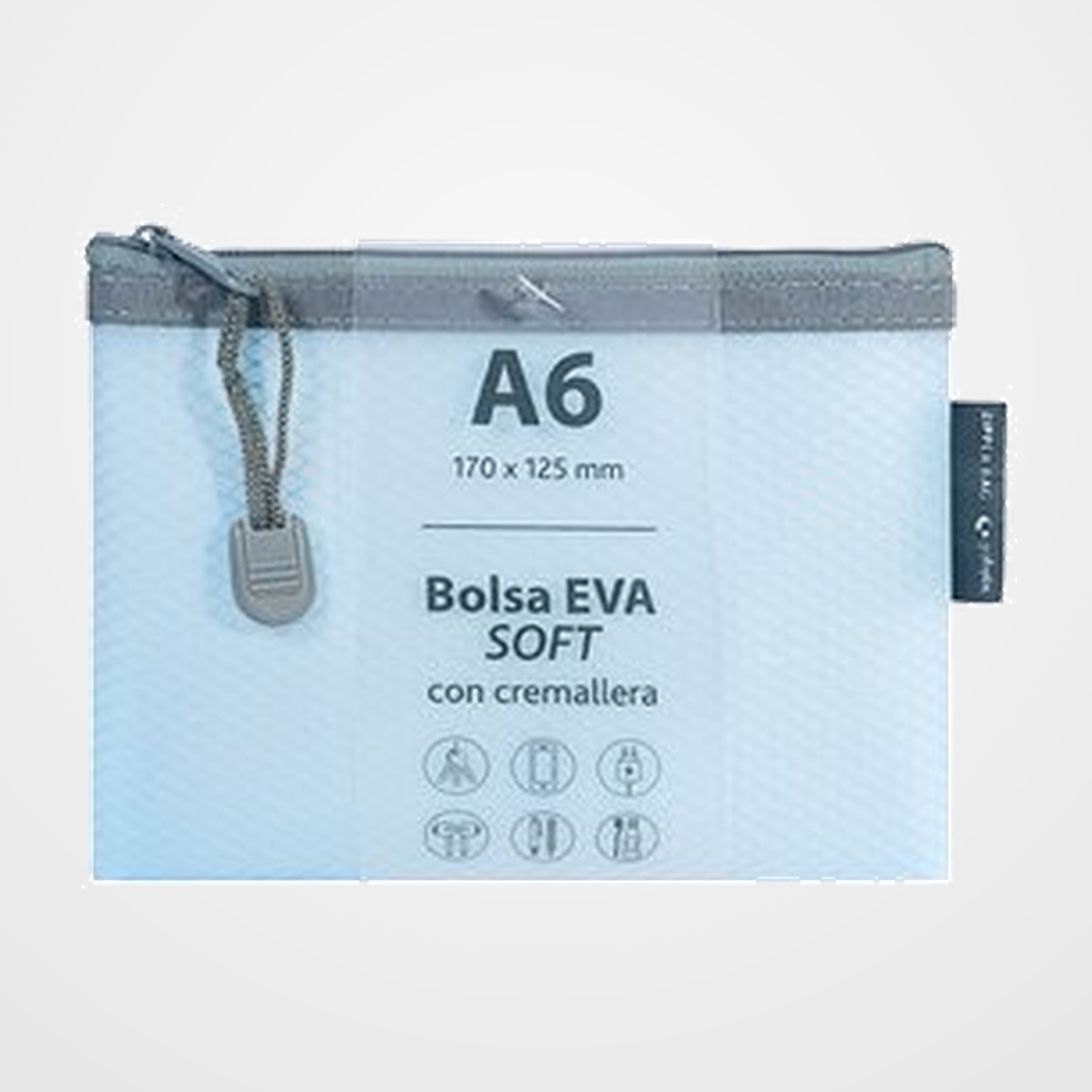 [18002235] DOSIER SOBRE GRAFOPLAS CREMALLERA EVA-BAG A6 MATE AZUL SOFT