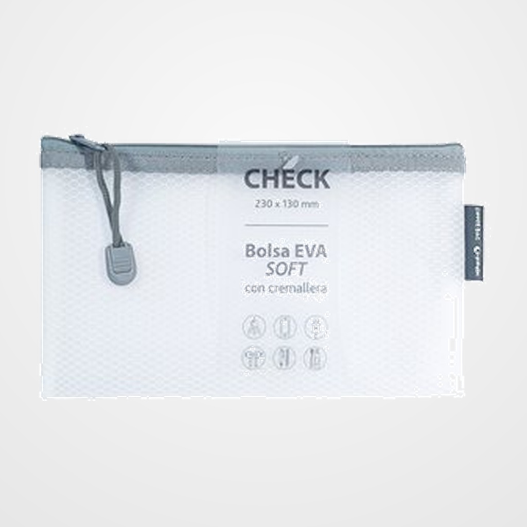 [18002238] DOSIER SOBRE GRAFOPLAS CREMALLERA EVA-BAG CHECK MATE BLANCO
