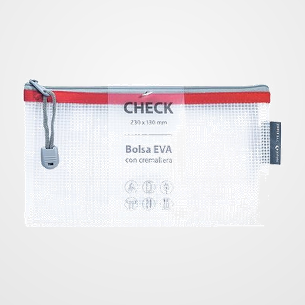 [18002224] DOSIER SOBRE GRAFOPLAS CREMALLERA EVA-BAG CHECK ROJO