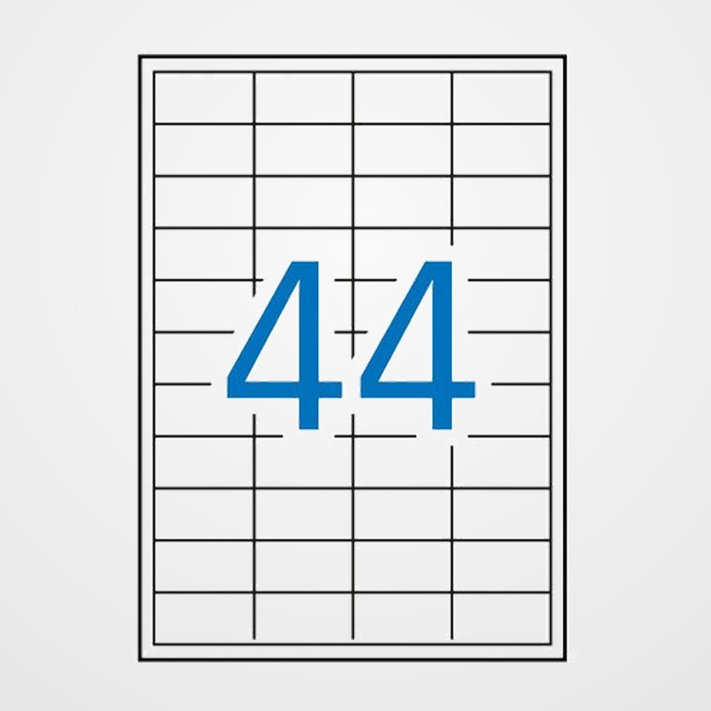 [40401157] ETIQUETAS ADH.IMPR.APLI A4 BLANCA C.RECTOS LASER CAJA 250h  48,5x25,4 mm 11.000 uds.(02516)