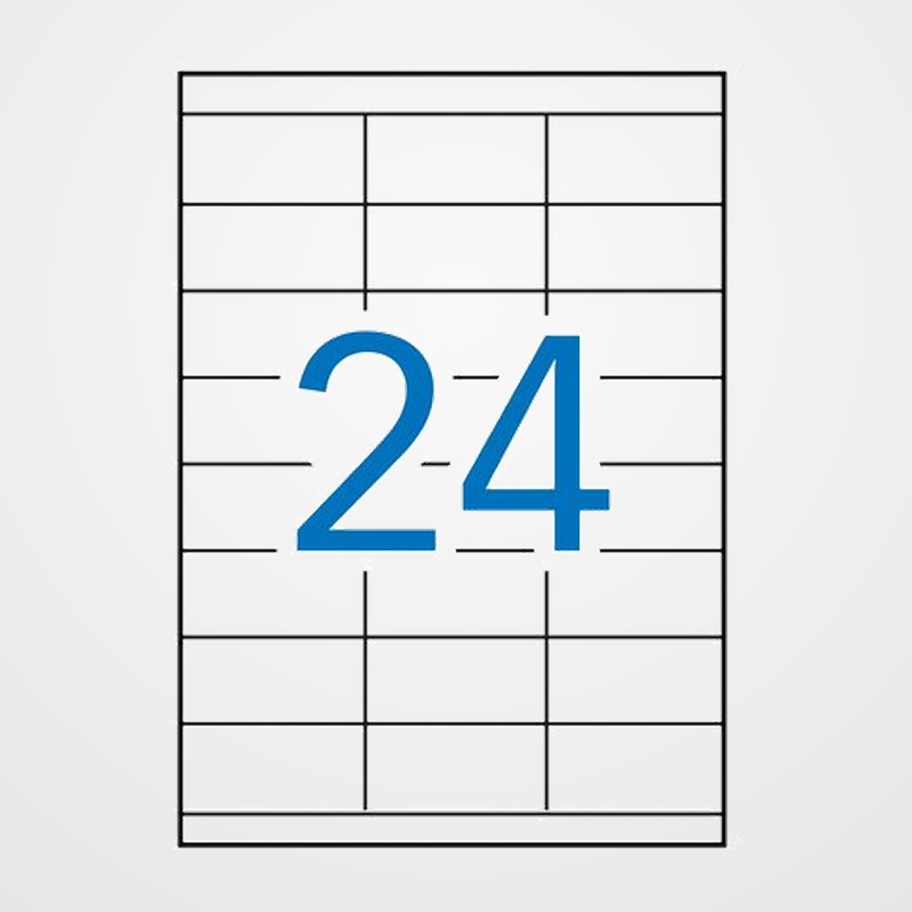 [40401151] ETIQUETAS ADH.IMPR.APLI A4 BLANCA C.RECTOS LASER CAJA 250h  70x35 mm 6.000 uds.(02519)