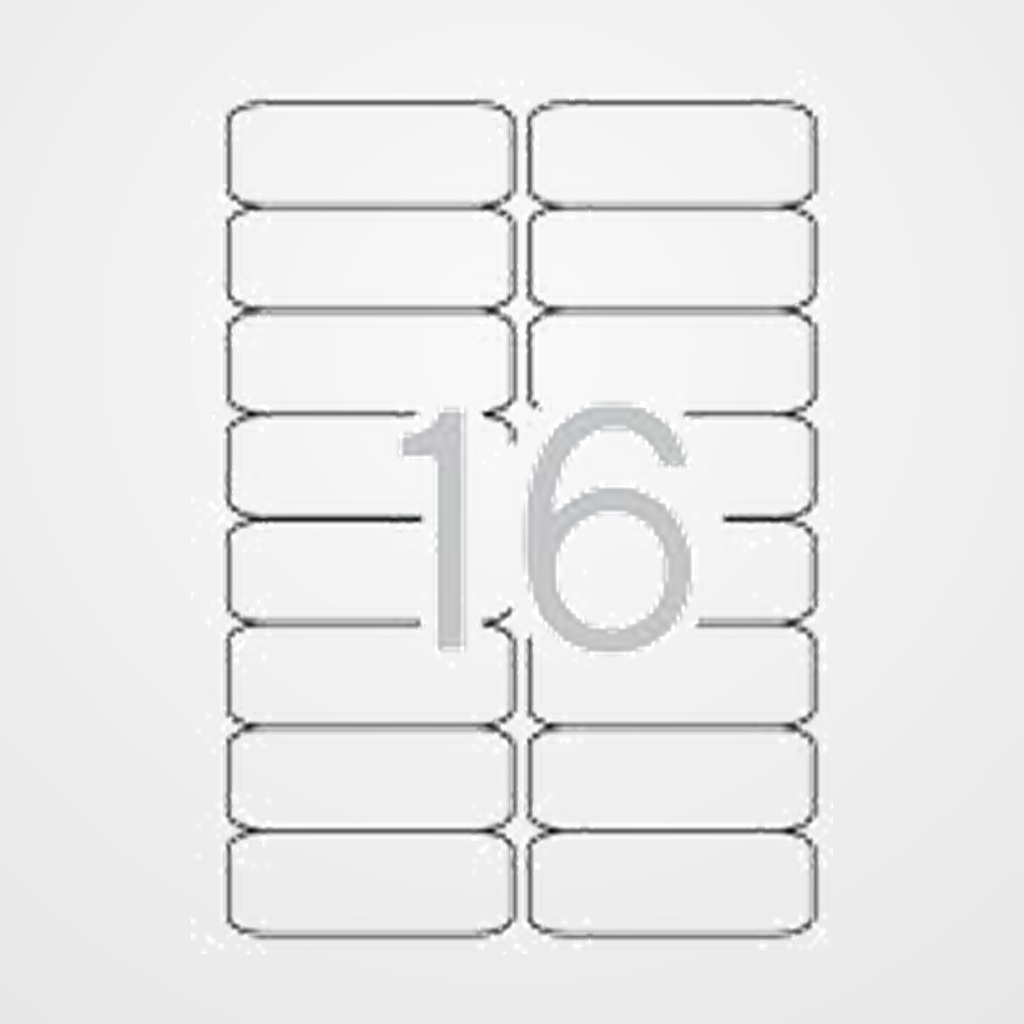 ETIQUETAS ADH.IMPR.APLI A4 BLANCA C.ROMOS CAJA 500h 99,1x34 mm 8.000 uds.(10561)