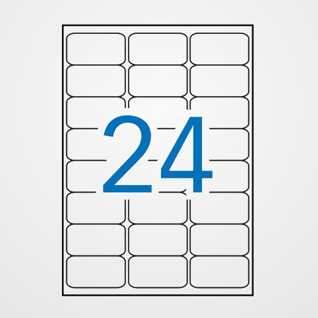 [40401493] ETIQUETAS ADH.IMPR.APLI A4 FLUOR ROJO LS-CP C.ROMOS CAJA 100h 64x33,9 mm 2.400 uds.(12983)