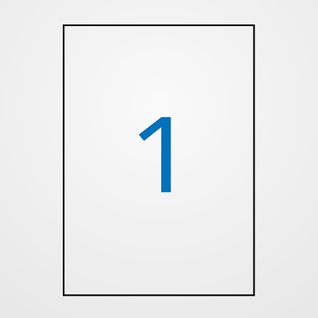 [18802215] ETIQUETAS ADH.IMPR.APLI A5 BLANCA C.RECTOS BLISTER 15h 210x148 mm 15 uds.(11182)