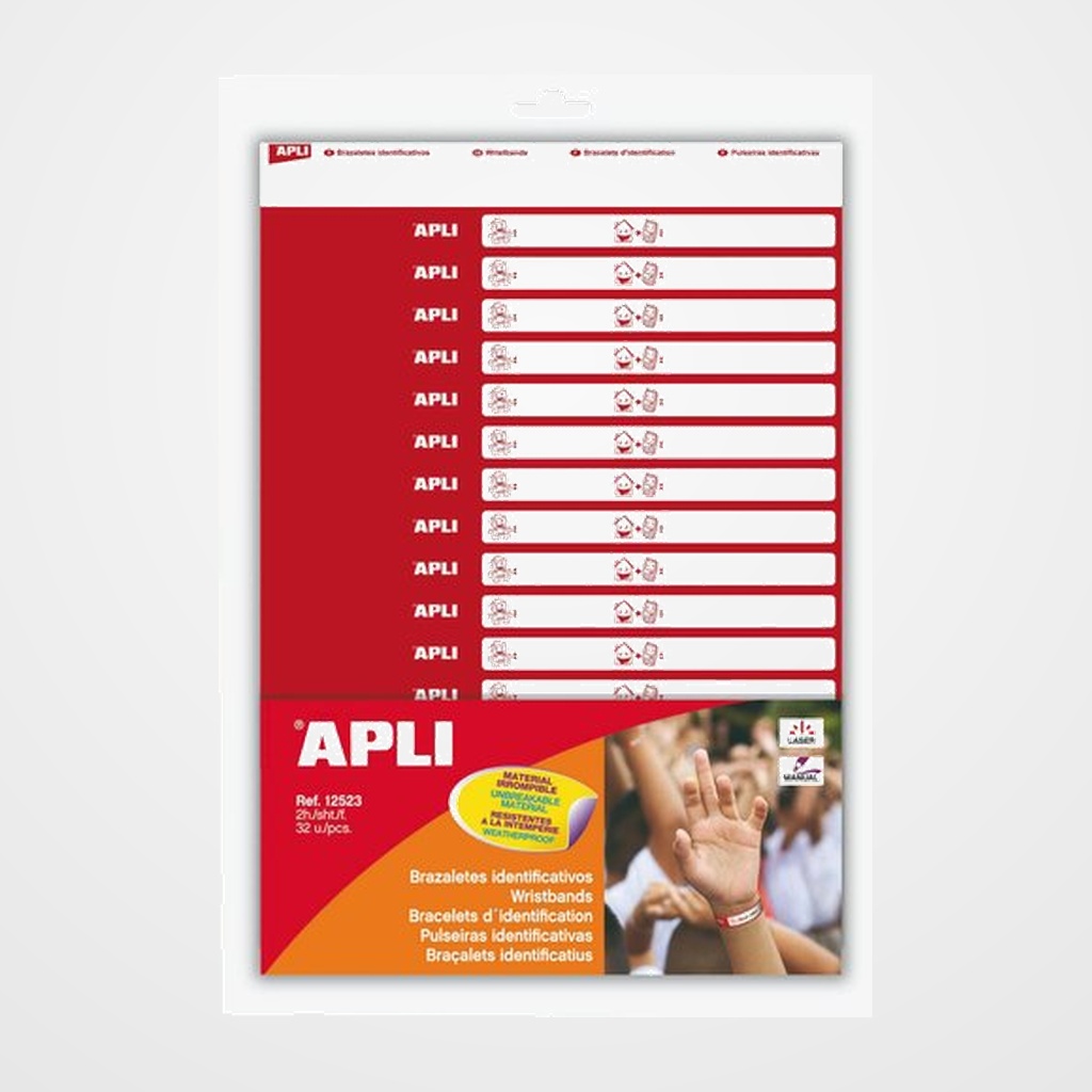 ETIQUETAS APLI BRAZALETES IDENTIFICATIVOS 2 hj.