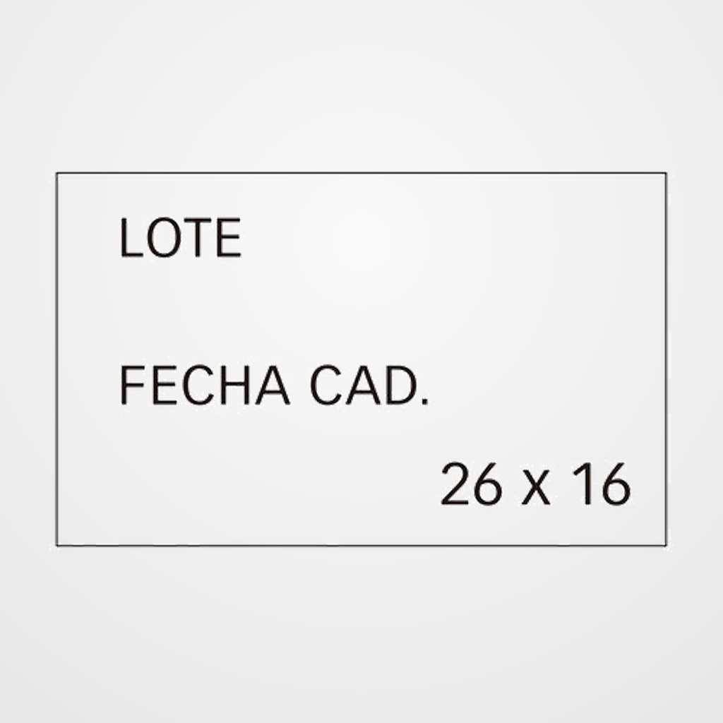 ETIQUETAS de PRECIOS APLI 26x16 mm LOTE+F.CADUCIDAD ROLLO 1.000 uds. PACK de 6