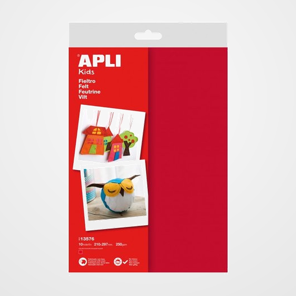 FIELTRO APLI A4 ROJO
