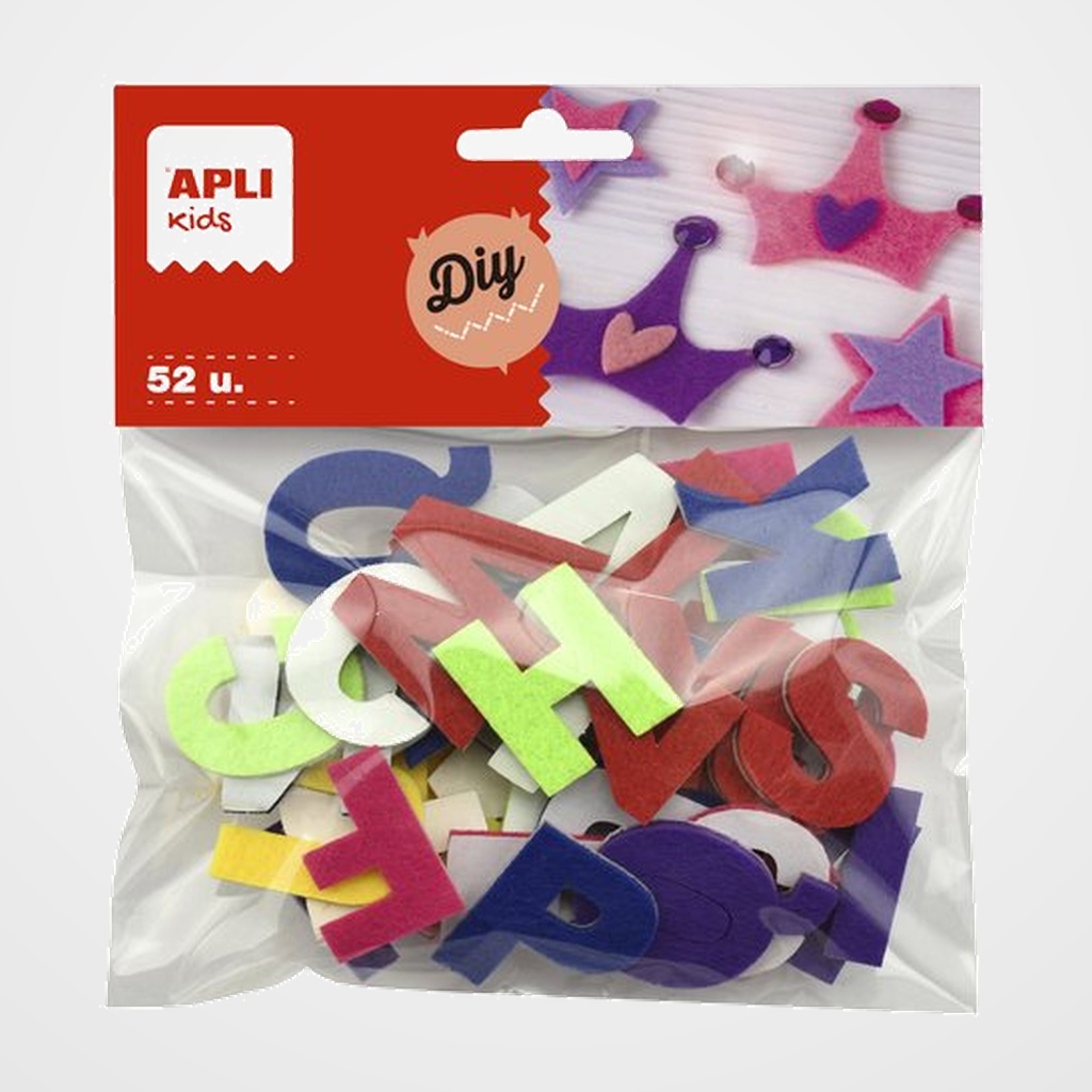 [19501094] FIELTRO APLI FORMAS LETRAS BOLSA de 52