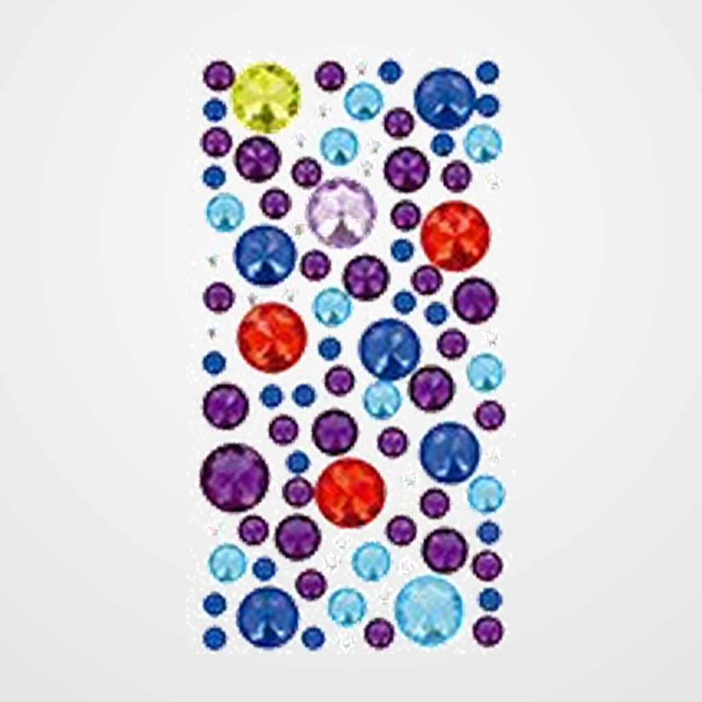 [25201268] FIGURAS ADHESIVAS BRILLANTES CIRCULOS COL.SURTID