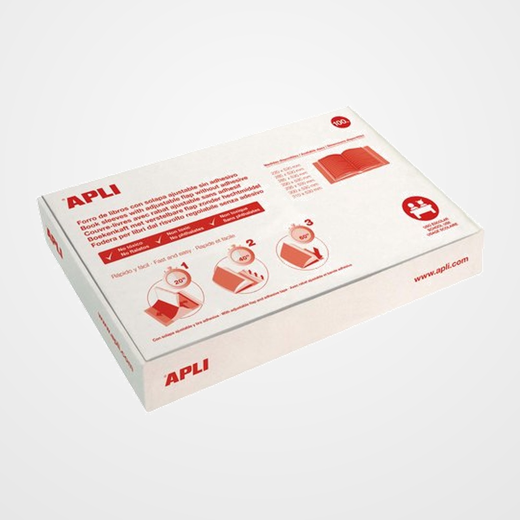 FORRO AJUSTABLE APLI TRANS.130µ 28 cm CAJA de 100