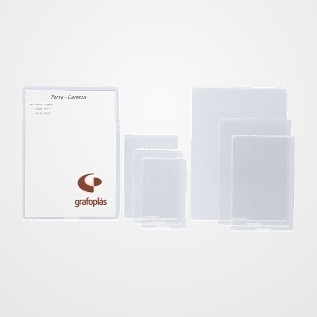 [19801319] FUNDA PORTACARNET GRAFOPLAS PVC 150µ UÑERO  70x108mm PAQUETE de 50