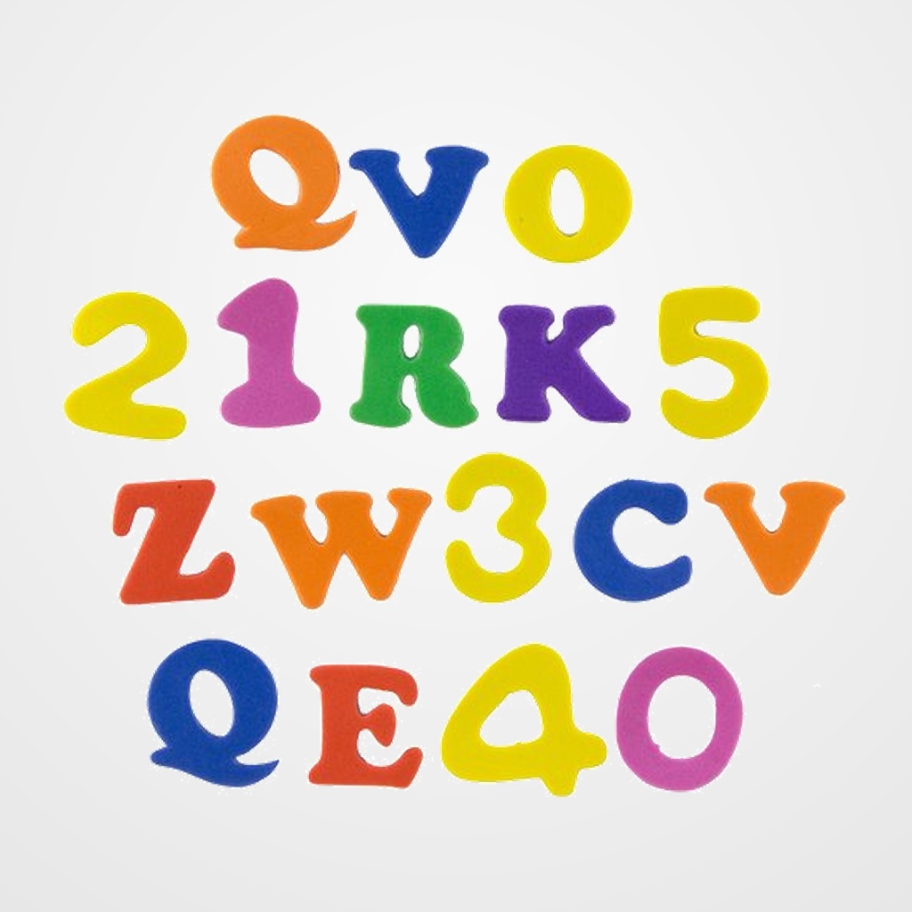 GOMA EVA FIXO KIDS ADHESIVA LETRAS Y NUMEROS PACK 108 FIGURAS