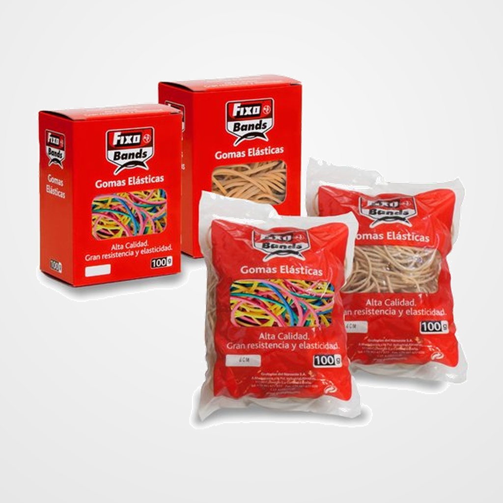GOMAS ELASTICAS FIXOBANDS SURTIDO 100 gr.