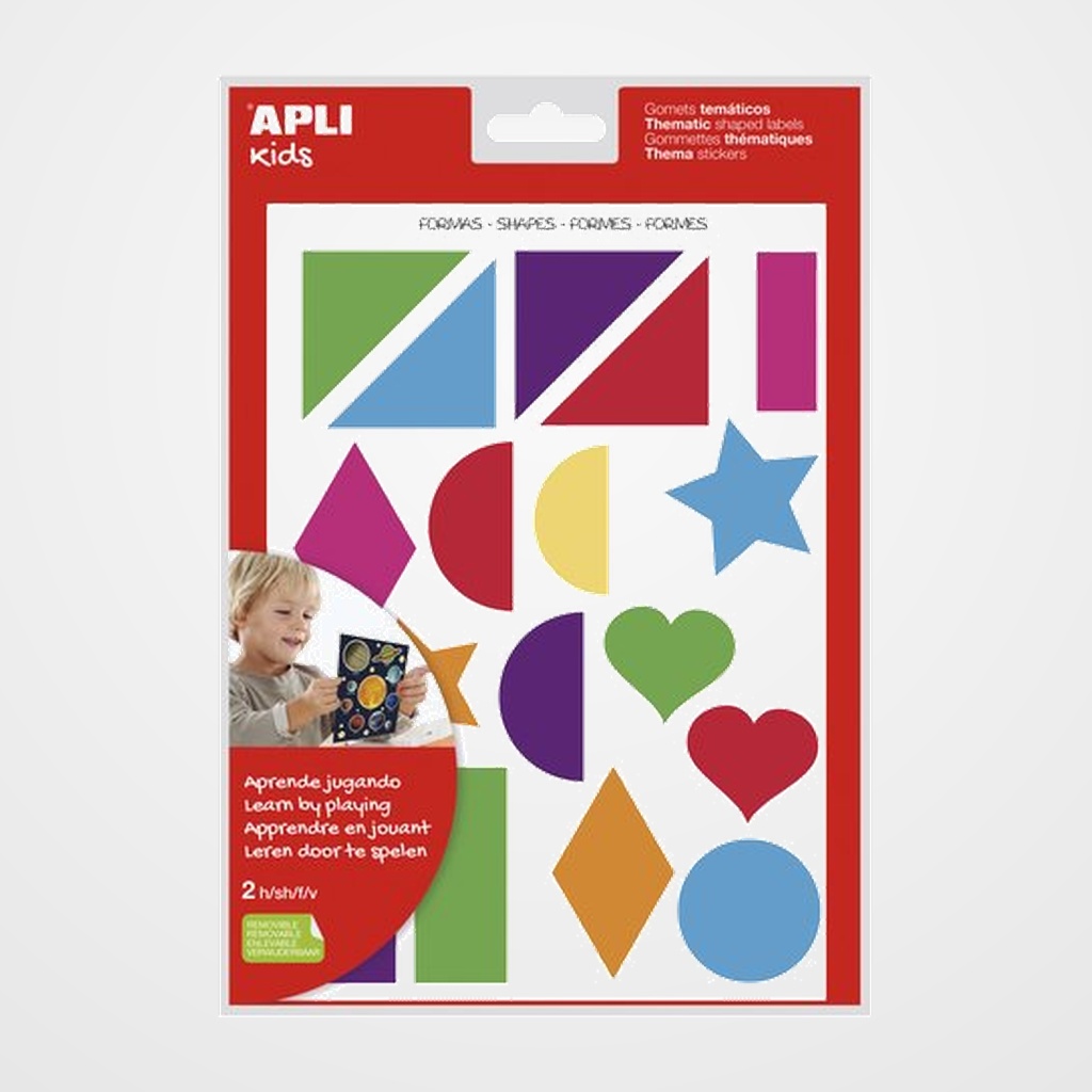 [18801779] GOMETS APLI  BOLSA 2h MAXI FORMAS GEOMETRICAS REMOVIBLE 64 uds. (12826)